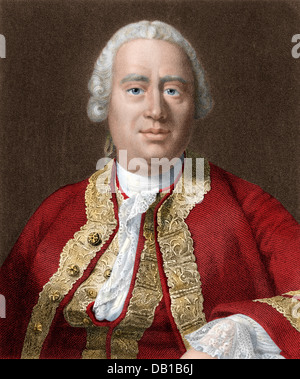 David Hume. Gravure sur acier de couleur numérique Banque D'Images