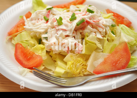 Salade de crabe servi apéritif Banque D'Images