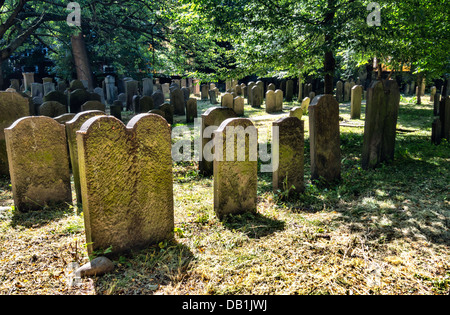 Le cimetière juif dans le centre de Copenhague, Danemark Banque D'Images