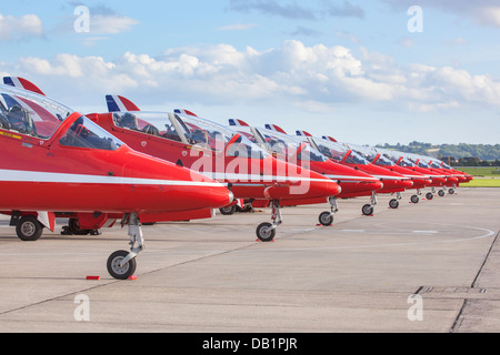 Le nez et le poste de pilotage des RAF Flèche Rouge Hawks. Banque D'Images