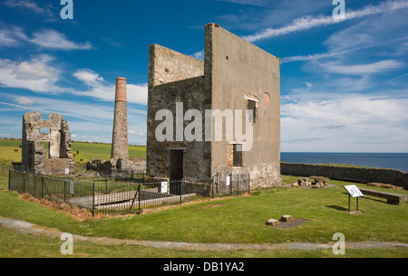 19e siècle bâtiments mine Cornish ruinée à Tankardstown, dans le Copper Coast Geopark, comté de Waterford, Irlande Banque D'Images