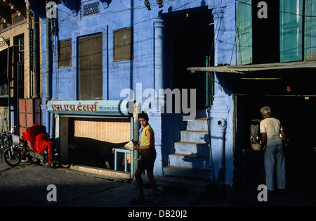 Scène de rue colorés, Jodhpur, Rajasthan, Inde, Asie Banque D'Images