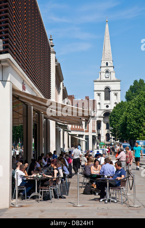 Café/Restaurant, Marché de Spitalfields, Tower Hamlets, London, England Banque D'Images