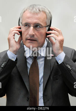 Président de la Société Nationale des Chemins de fer français SNCF, Guillaume Pepy parle lors de la '2011' parle de trafic - un congrès international sur la mobilité ferroviaire - à Bonn, Allemagne, 13 septembre 2011. Des experts discutent de questions actuelles et futures concernant le trafic à l'événement. Photo:Henning Kaiser Banque D'Images