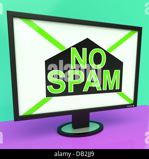 Pas de Spam montre Suppression d'e-mail indésirable Banque D'Images