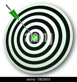 Bulls Eye cible indique la précision parfaite et de se concentrer Banque D'Images