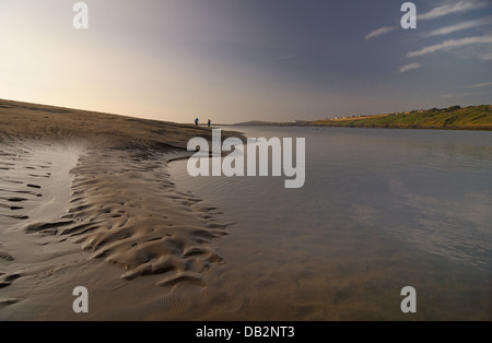 Des modèles dans l'estuaire de la rivière teifi sable poppit sands pembrokeshire st dogmaels Banque D'Images