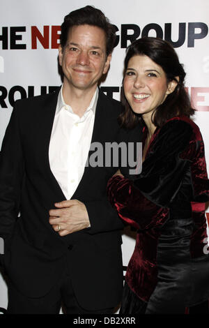 Frank Whaley et Marisa Tomei Célébration pour le nouveau groupe de production Off-Broadway 'Wallace Shawn's Marie et Bruce' tenue Banque D'Images