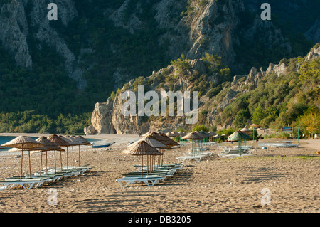 Asien, Türkei, Provinz Antalya, Cirali Olympos bei, Blick über den Strand von Cirali Banque D'Images