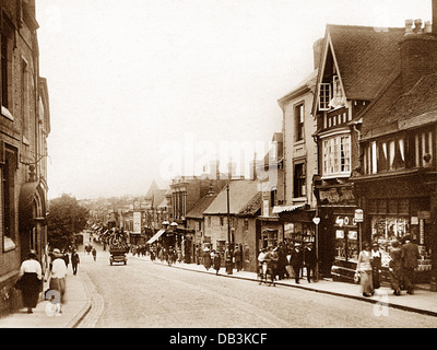 Sutton Coldfield au début des années 1900, rue Mill Banque D'Images