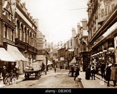 King's Lynn High Street au début des années 1900 Banque D'Images