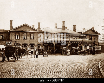 La gare de Château de Northampton LNWR début des années 1900 Banque D'Images