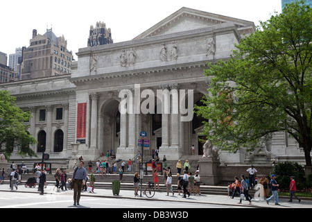 La Bibliothèque publique de New York à New York City Banque D'Images