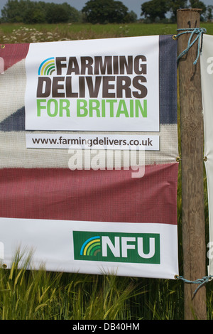 Bannière de la route offre l'agriculture pour la Grande-Bretagne. Le Norfolk. UK. Banque D'Images