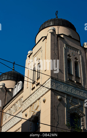 Sarajevo Synagogue détail,construit en style néo-mauresque en 1902, conçu par Karel Parik. La Bosnie- Herzégovine. .Europe Balkans Banque D'Images