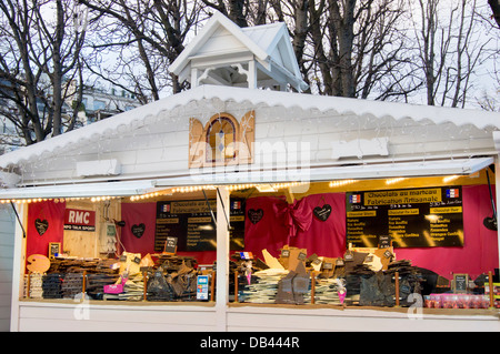 France, Paris, marché de Noël des Champs Elysées Banque D'Images