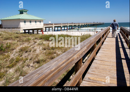 La piste de Beach, Jacksonville Beach, Floride Banque D'Images