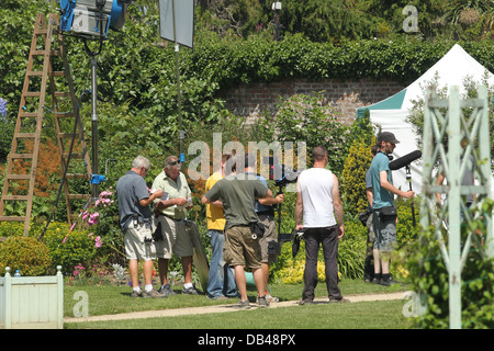 Droit du tournage du film 'Wild', réalisé par Vivienne De Courcy, sur l'emplacement de Marley Park, Dublin. Banque D'Images