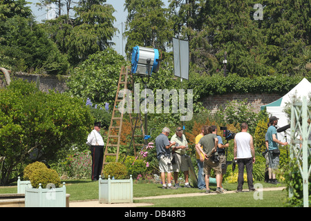 Droit du tournage du film 'Wild', réalisé par Vivienne De Courcy, sur l'emplacement de Marley Park, Dublin. Banque D'Images