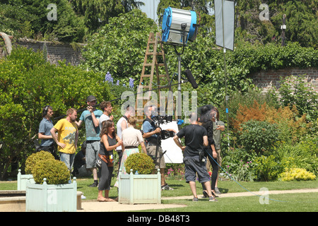 Droit du tournage du film 'Wild', réalisé par Vivienne De Courcy, sur l'emplacement de Marley Park, Dublin. Banque D'Images