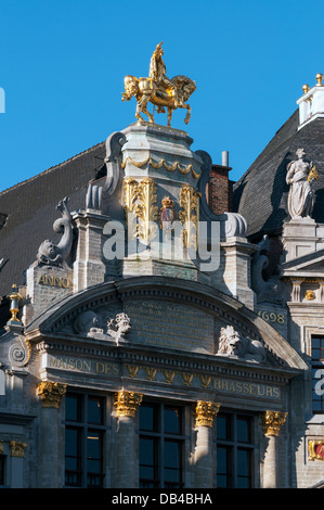 Elk210-1083 Belgique, Bruxelles, Grand Place, les brasseurs guildhall Banque D'Images