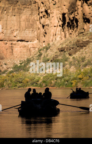 Rafting le long du Grand Canyon, Arizona. Banque D'Images