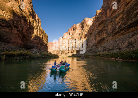 Rafting le long du Grand Canyon, Arizona. Banque D'Images