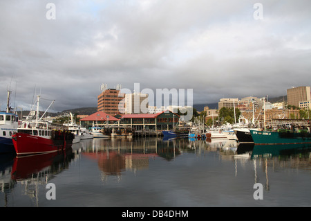 Quai Franklin sur front de mer de Hobart en Tasmanie Banque D'Images