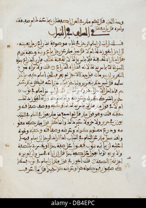 La page d'un manuscrit sur la loi islamique M.2002.1.382 Banque D'Images