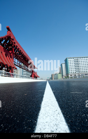 Chengdu, Chine, viaduc de la ville Banque D'Images