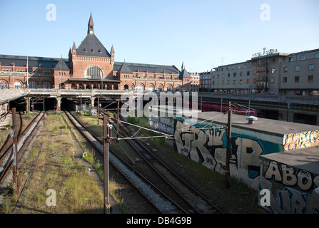 La gare centrale de Copenhague, Danemark Banque D'Images