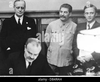 National-socialisme / nazisme, politique, Pacte Molotov-Ribbentrop, signature, Moscou, 23.8.1939, droits additionnels-Clearences-non disponible Banque D'Images