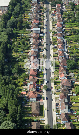 Vue aérienne de Brent exposée à Londres, une rue typique de la banlieue Banque D'Images