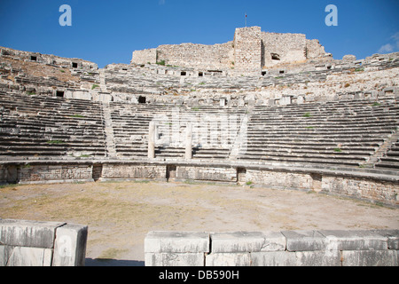 Théâtre, zone archéologique, Milet, le sud de la côte égéenne, la Turquie, l'Asie Banque D'Images