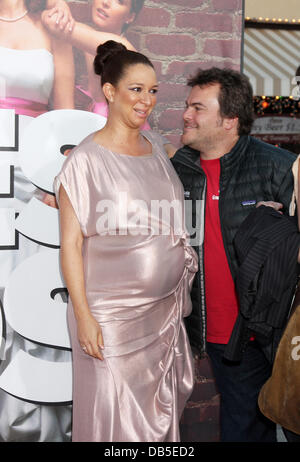 Maya Rudolph, Jack Black La Première de "demoiselles" tenue au Mann Village Theatre - Arrivées Los Angeles, Californie - 28.04.11 Banque D'Images