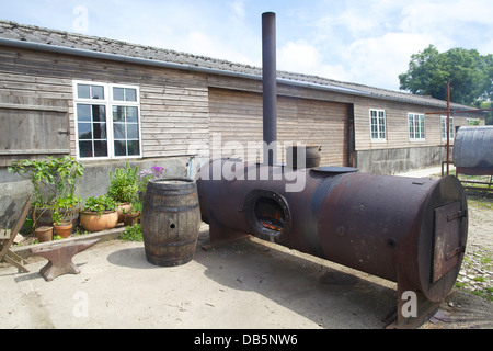 Haywood est ferme accueil à cidrier Tom Bray. Banque D'Images