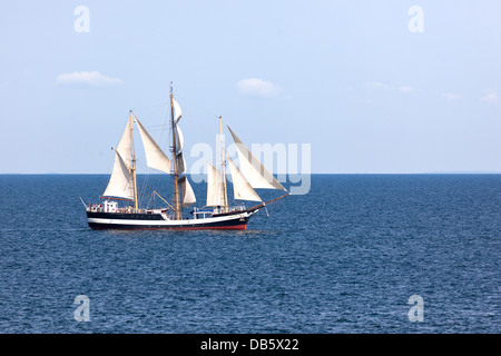 Pelican de Londres, un navire de formation à la voile, navigation dans la mer Baltique à partir de la mer du Nord. Banque D'Images