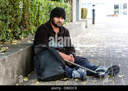 M 34 sans-abri mendiant dans la rue, l'Allemagne, l'Europe, 2013 Banque D'Images