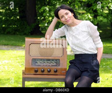 Andrea Corr de The Corrs pose à RTE pour promouvoir son prochain album solo avec un concert en studio pour 2fm gagnants concours Dublin, Irlande - 04.05.11 Banque D'Images