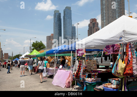 Marché aux puces à Hell's Kitchen, NEW YORK, New York City Banque D'Images