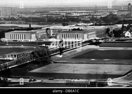 Géographie / Voyage, Allemagne, Berlin, zone olympique, Deutsches Sportforum, construit 1927 - 1936, architectes: Werner et Walter March, vue extérieure, 1936, droits additionnels-Clearences-non disponible Banque D'Images