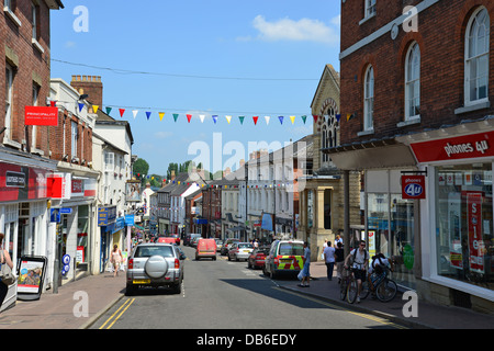 Broad Street, Ross-on-Wye (Rhosan ar Wy), Herefordshire, Angleterre, Royaume-Uni Banque D'Images