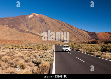 21 route de TF à Volcan Teide, Tenerife, Canaries, Espagne Banque D'Images