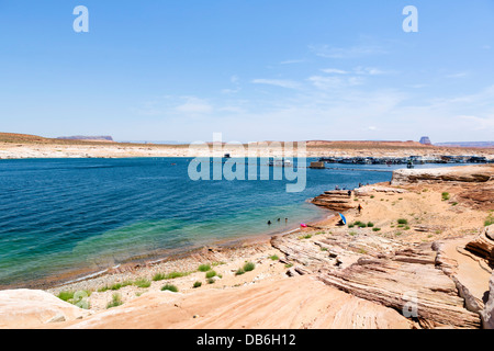 Plage de Marina sur le Lac Powell, Antelope, Glen Canyon National Recreation Area, Page, Arizona, USA Banque D'Images