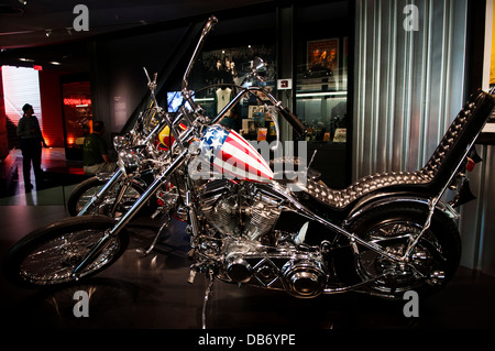 Easy Rider au broyeur, musée Harley Davidson Milwaukee Wisconsin Banque D'Images
