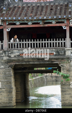 Vietnam, Da Nang. Village historique de Hoi An. Le pont couvert japonais, ch. 1593. Site du patrimoine mondial de l'UNESCO. Banque D'Images