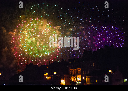 Sur le port d'artifice Banque D'Images