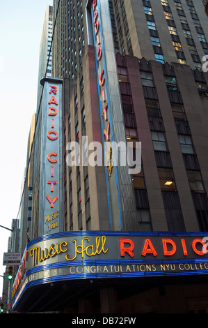 Le Radio City Music Hall de New York City Banque D'Images