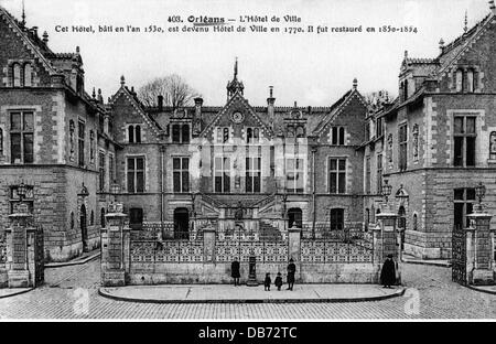 Géographie / voyage, France, Orléans, bâtiments, hôtel de ville, construit: 1530, vue extérieure, carte postale, vers 1900, 19e siècle, Renaissance, clôture, clôtures, cour, tribunaux, dans la cour, cour intérieure, cour intérieure, Europe occidentale, Europe, architecture, municipalité, bureau municipal, bureaux municipaux, bâtiment de bureau public, bâtiment, bâtiments, carte postale, cartes postales, cartes postales, carte postale, carte postale Carte postale, cartes postales, cartes postales, au tournant du 19ème / 20ème siècle, historique, historique, peuple, 1900, droits additionnels-Clearences-non disponible Banque D'Images