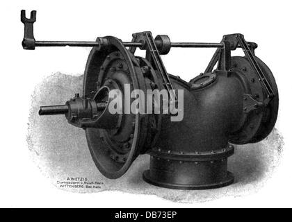 Énergie, eau, turbines, Francis turbine, construit par A. Wetzig machine usine, Wittenberg, gravure en bois, fin du XIXe siècle, 19e siècle, générateur, générateurs, électricité, production de courant, production d'électricité, production d'énergie, production d'énergie, turbines, eau, hydro-électricité, hydroélectricité, historique, ingénierie, technique, technologie, technologies, droits supplémentaires-Clearences-non disponible Banque D'Images